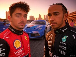 Ferrari desata controversia al abandonar su rojo icónico por azul y blanco en el Gran Premio de Miami