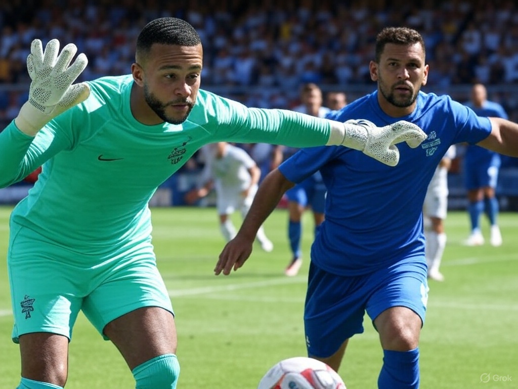 Memphis Depay desata polémica en Brasil tras fallar un penalti a lo Panenka