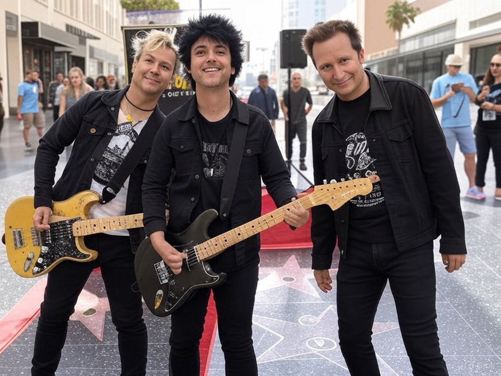 Green Day recibe su estrella en el Paseo de la Fama de Hollywood