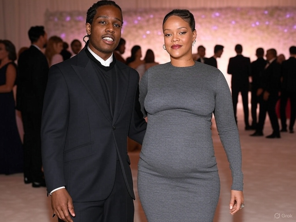 Rihanna y A$AP Rocky esperan su tercer hijo: la gran revelación en la Met Gala 2025