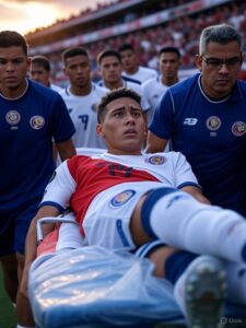 Terrible lesión sacude a Costa Rica: Warren Madrigal sufre fractura de peroné en la Copa Oro