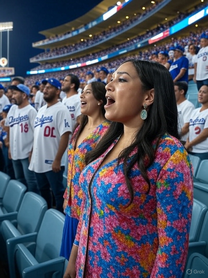 Cantante desafía a los Dodgers y canta el himno de Estados Unidos en español como protesta