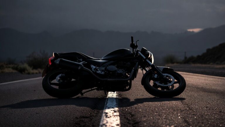 Moto Incendiada en Choque Vial en Guanajuato